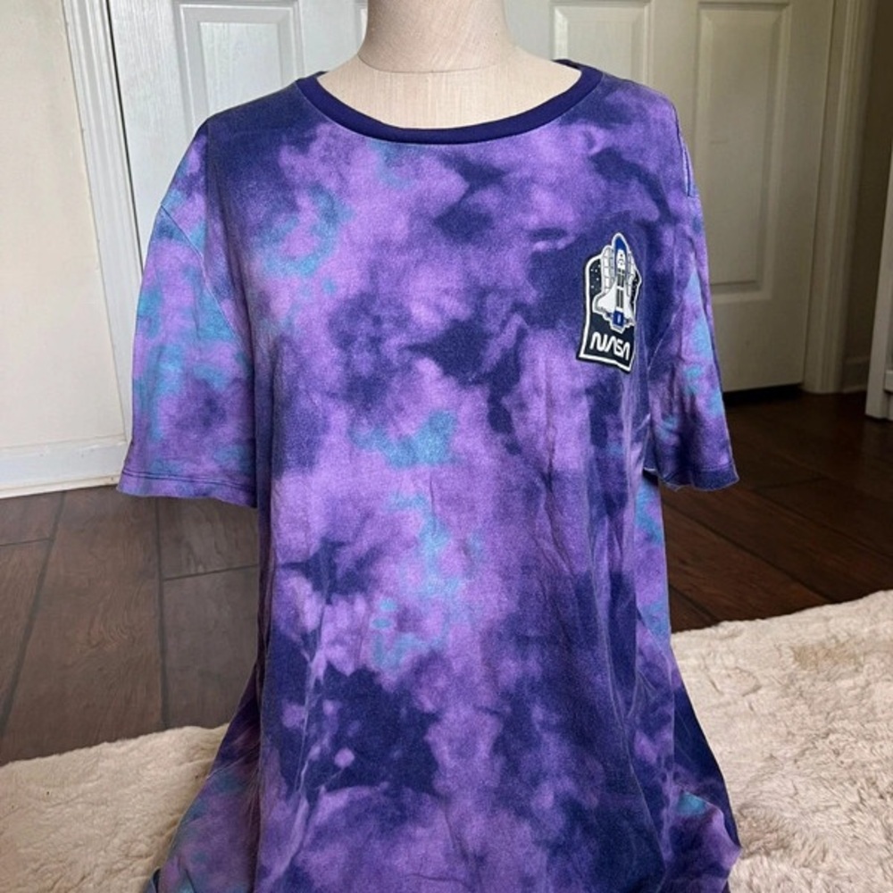 Women's Purple Tie-Dye Athletic Shorts
